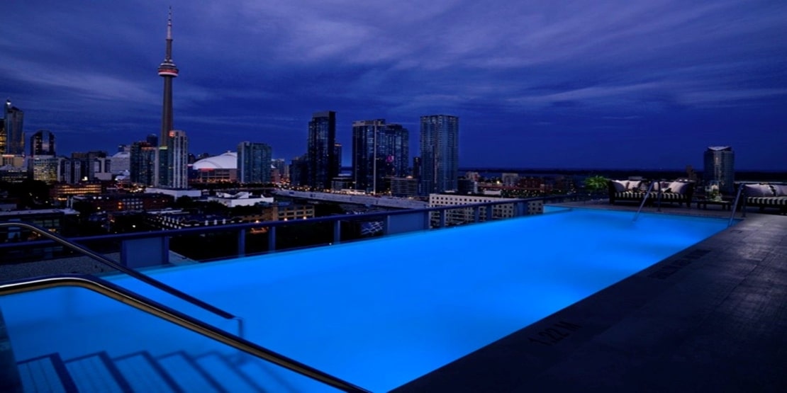 Infinity swimming Pool at Thompson Hotel, Toronto
