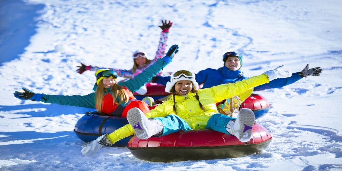 Snow tubing in Canada