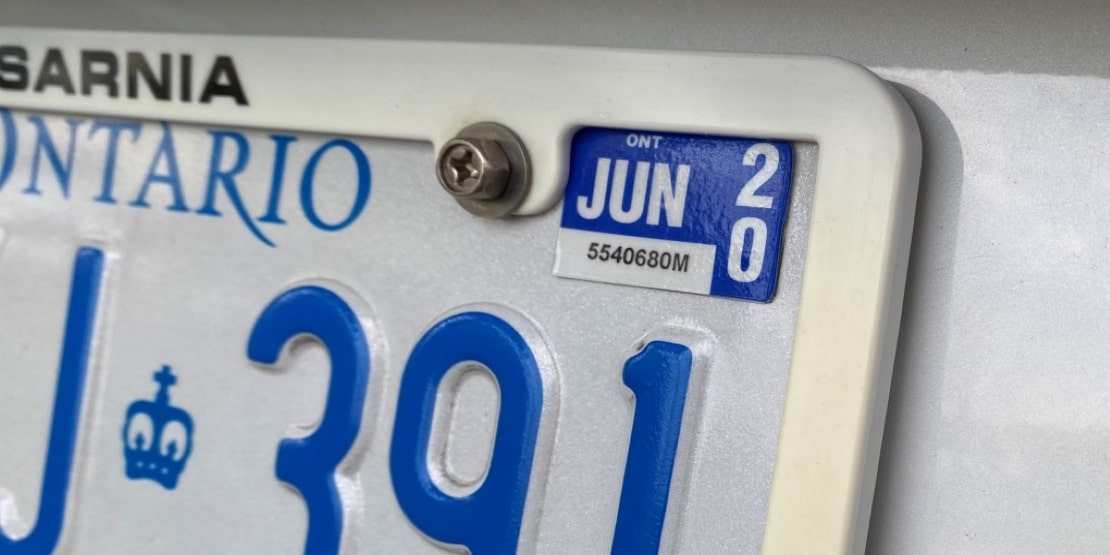 Renewal of Licence Plate Sticker in Canada