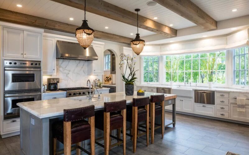 Kitchen Embellished with Rustic-Modern Accents